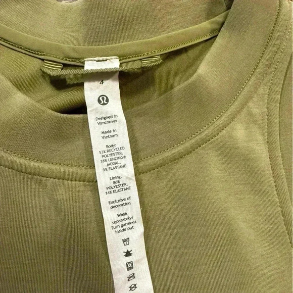 Lululemon Softstreme Back In Action Dress in Bronze Green size 4 - Picture 5 of 6